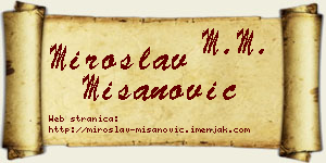 Miroslav Mišanović vizit kartica